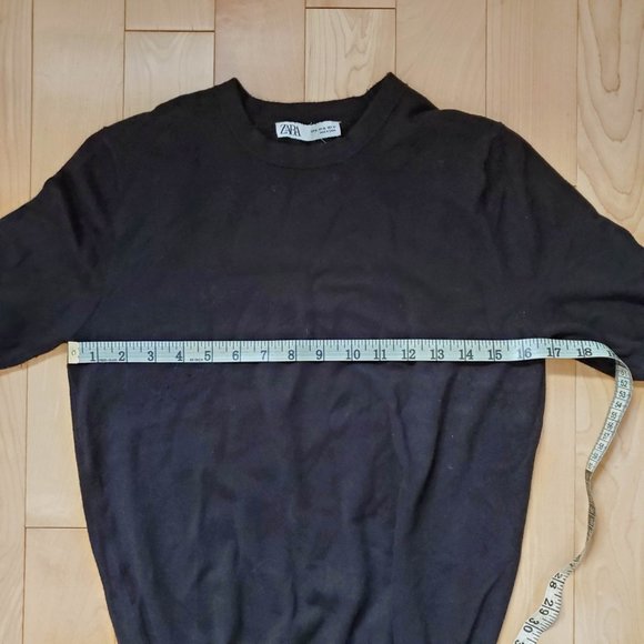 ZARA Knit Lace Short Sleeve Top - XL - Picture 6 of 7